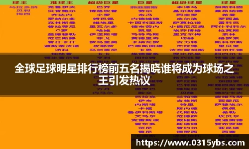 全球足球明星排行榜前五名揭晓谁将成为球场之王引发热议